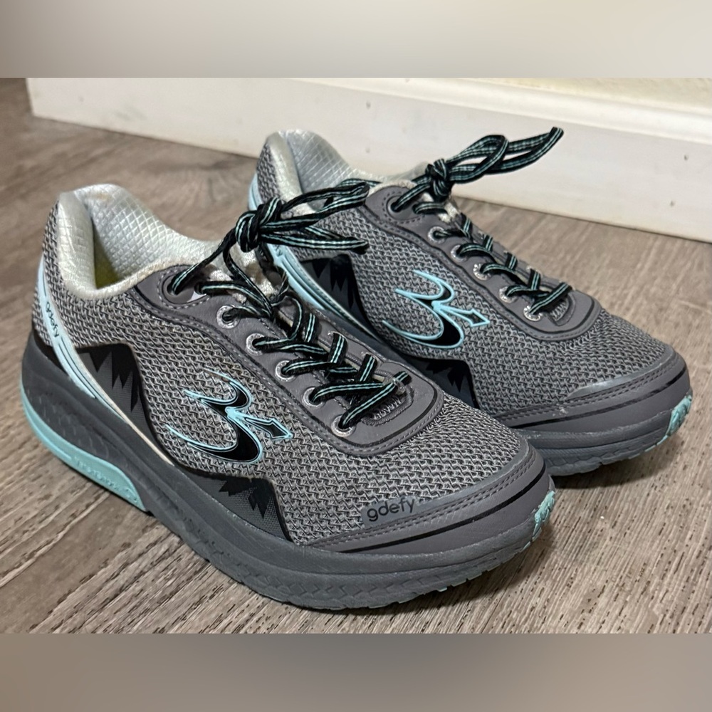 Gravity Defyer GDEFY Mighty Walk Women’s Athletic Shoes | Gray Teal | Size 6 - Picture 3 of 7